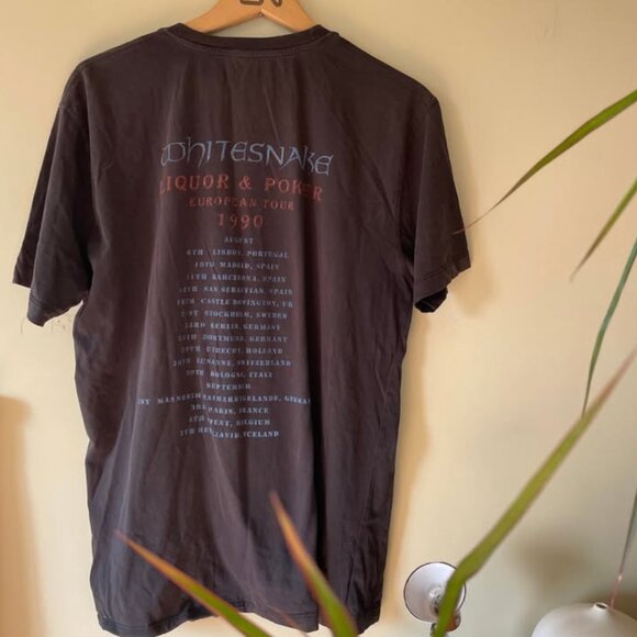 white snake 1990 concert t shirt - liqour and poker tour whitensnake tee - Picture 3 of 3